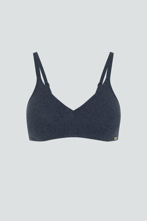 Comazo BH zonder beugel biologisch katoen - marine blauw
