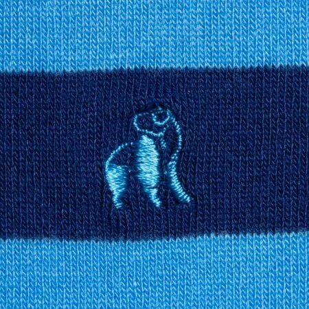 Swole Panda - bamboe sokken heren gestreept - sky blue