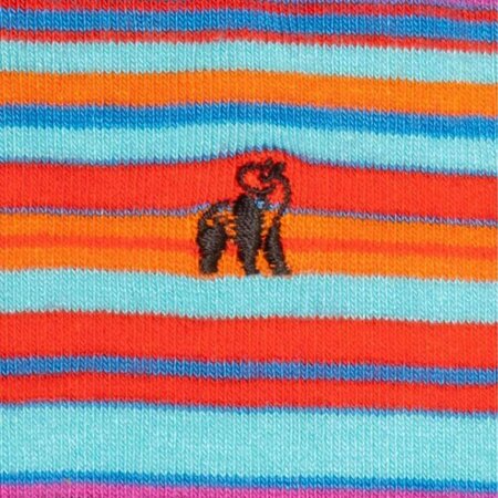 Swole Panda - bamboe sokken heren gestreept blauw - rood