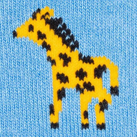 Swole Panda - bamboe sokken giraffen - blauw
