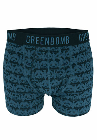 Greenbomb boxershort panda - blauw