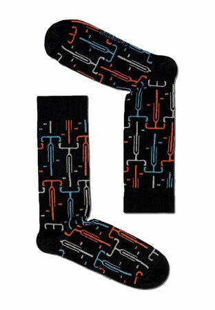 Greenbomb heren sokken bike chain - zwart