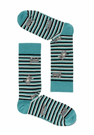 Greenbomb sokken koala stripes