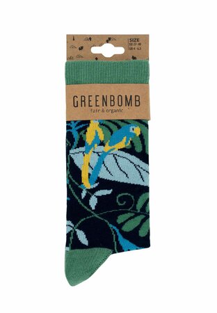 Greenbomb sokken papegaaien