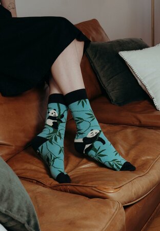 Greenbomb sokken panda print