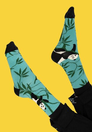 Greenbomb sokken panda print