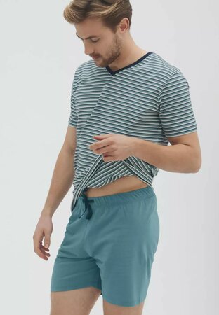 Living crafts heren pyjama set  katoen Carl - reef waters