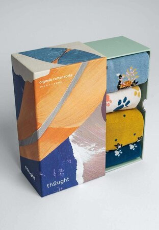 Thought dames sokken cadeaudoos Sasha katten print
