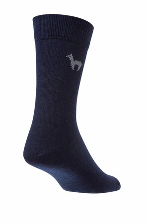 Apu Kuntur wollen alpaca sokken effen blauw