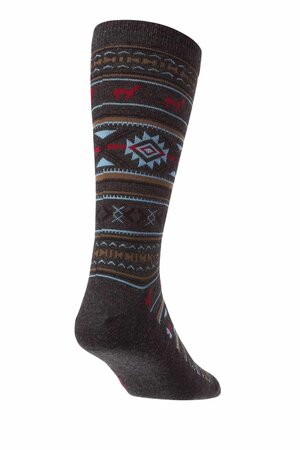 Apu Kuntur - alpaca sokken jacquard - grijs blauw