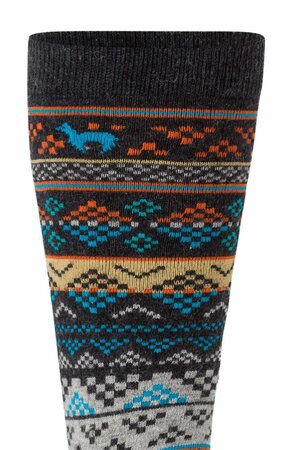 Apu Kuntur - alpaca sokken dames Inka - blauw abrikoos