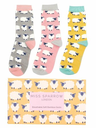 Happy sheep socks dames giftbox - schapen