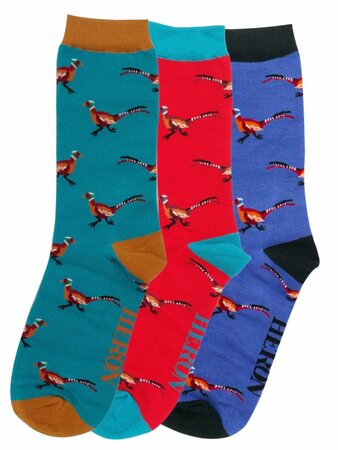 Bamboe sokken cadeaudoos heren - fazanten