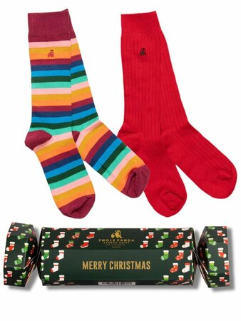 Bamboe sokken heren Christmas cracker 2 paar