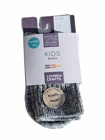 Wollen kindersokken Noors - blauw