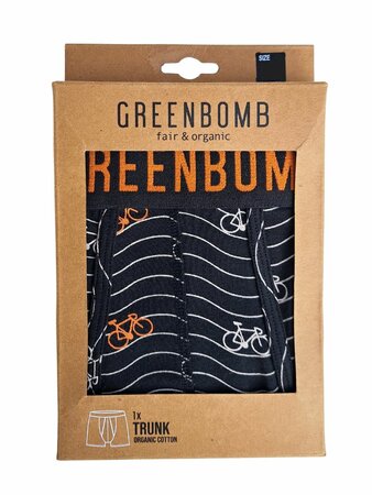 Greenbomb boxershort bike waves - zwart