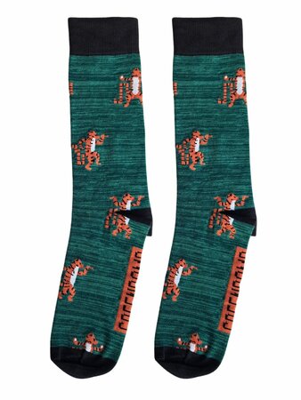Greenbomb sokken animal dancing tiger - groen