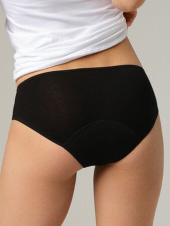 Menstruatieslip ondergoed medium - zwart