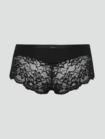 Comazo luxe slip met kant Brasil - zwart