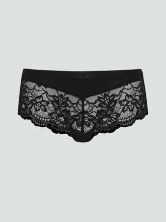 Comazo luxe slip met kant Brasil - zwart
