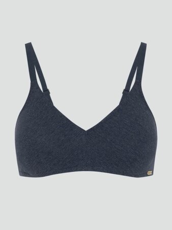 Comazo BH zonder beugel bio katoen - marine blauw