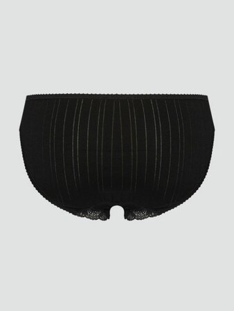 Comazo slip met kant biologisch katoen - zwart