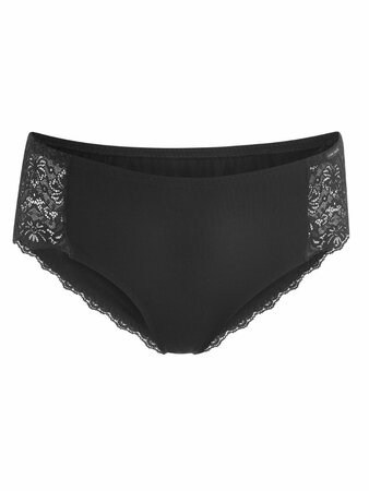 Living Crafts slip met kant Evana - zwart