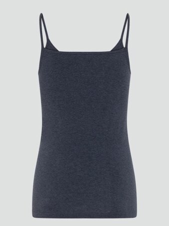 Comazo topje spaghettibandjes katoen - marine blauw