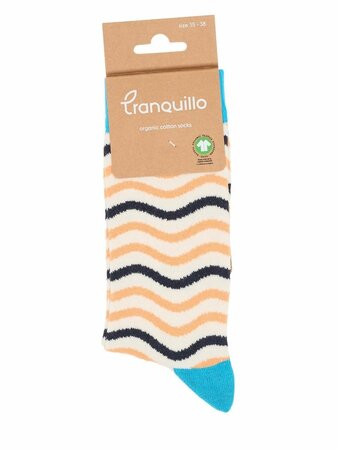 Tranquillo damessokken golfpatroon - meloen