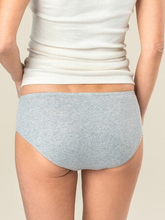 Dames slips 100% katoen Rasina 2-pack - grijs - mt XL (48)