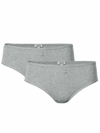 Dames slips 100% katoen Rasina 2-pack - grijs - mt XL (48)