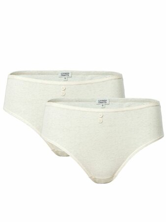 Dames slips 100% katoen Rasina 2-pack wit - mt XS (34)