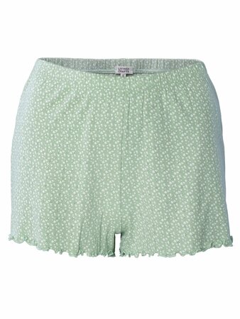 Pyjama short dames katoen Rosaria - ambrosia / wit