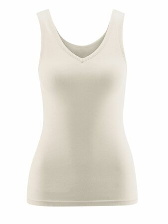 Hemd brede bandjes 100% katoen Janine - naturel wit
