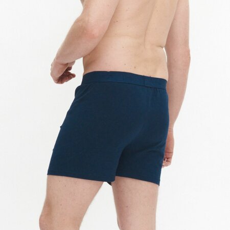 Wijde boxershorts bio katoen Ethan 2-pack - navy