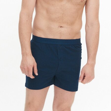 Wijde boxershorts bio katoen Ethan 2-pack - navy