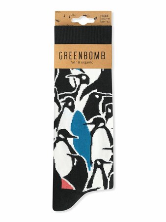 Greenbomb sokken met pinguïns maat 36-40