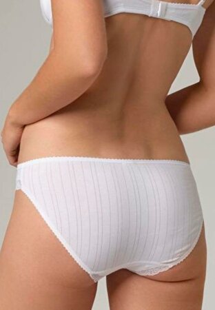 Comazo slip met kant biologisch katoen - wit