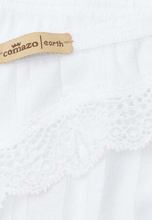 Comazo slip met kant biologisch katoen - wit