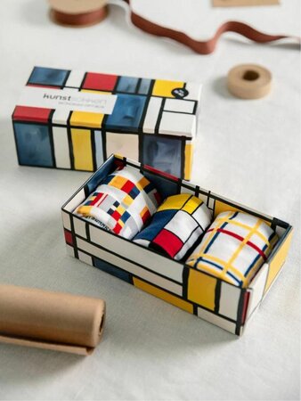 Piet Mondriaan sokken giftbox maat 36-40