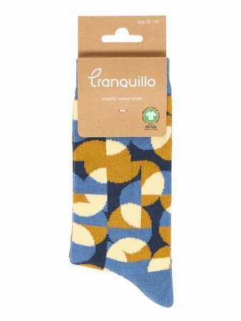 Tranquillo sokken groovy vibe - indigo 35-38