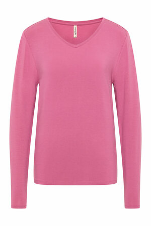 Tranquillo dames shirt lange mouwen Tencel - red violet