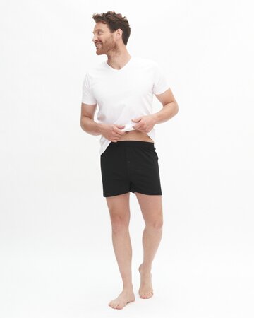 Wijde boxershorts bio katoen Ethan 2-pack - zwart