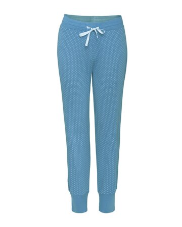 Living Crafts pyjamabroek dames Aveline - blauw stippen