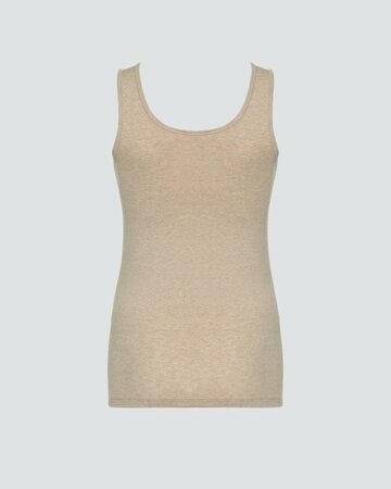Comazo hemd brede bandjes katoen - beige melange