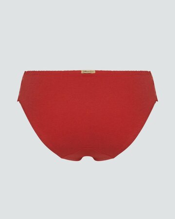 Comazo dames slip met kant katoen - cranberry rood Z25