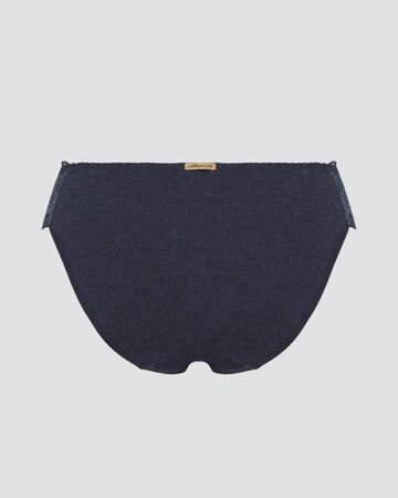 Comazo dames slip met kant katoen - marine blauw
