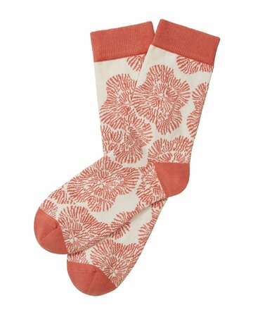 Tranquillo sokken biologisch katoen bloom - coral