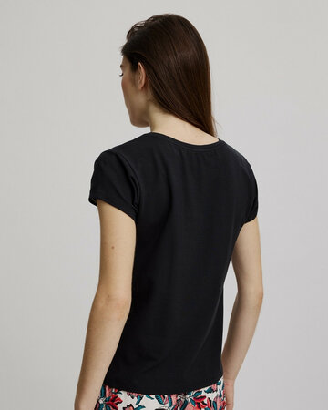 Tranquillo dames T-shirt Tencel - zwart mt L