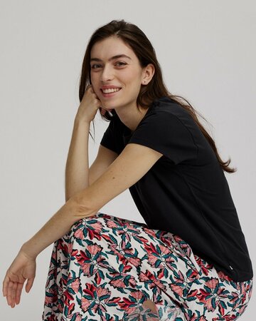 Tranquillo dames T-shirt Tencel - zwart mt L